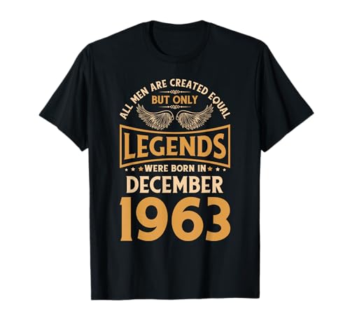Las leyendas de cumpleaños nacieron en diciembre de 1963. Camiseta