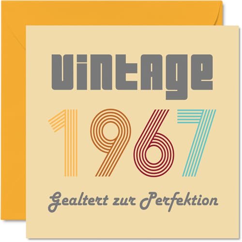 Stuff4 58. Tarjetas de cumpleaños para hombres y mujeres – Vintage 1967 Envejecido a la...