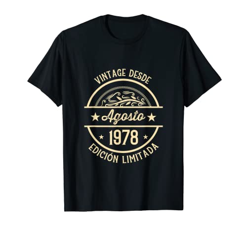 Cumpleaños Hombre Regalos Vintage Desde Agosto 1978 Camiseta