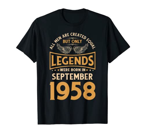 Las leyendas de cumpleaños nacieron en septiembre de 1958. Camiseta