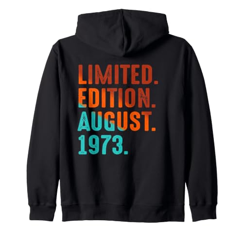 Edición Limitada Agosto 1973 Cumpleaños Sudadera con Capucha