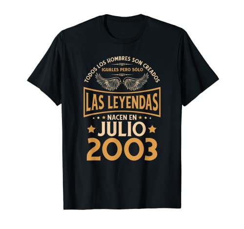 Cumpleaños Hombre Regalos Las Leyendas Julio 2003 Camiseta