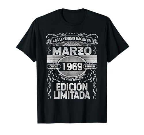 Las Leyendas nacen en Marzo de 1969 - 57 Años Cumpleaños Camiseta