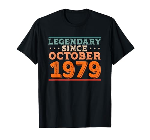Fiesta de cumpleaños retro vintage legendaria desde octubre de 1979 Camiseta