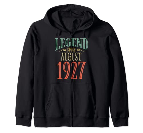 Leyenda desde agosto 1927 Diseño de cumpleaños Sudadera con Capucha