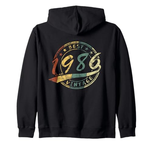 Cumpleaños Mejor Vintage 1986 para Hombre Y Mujer Sudadera con Capucha