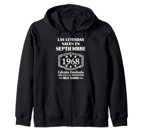 Las Leyendas nacen en Septiembre de 1968 53° cumpleaños Sudadera con Capucha