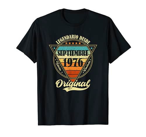 45 cumpleaños Nacido en septiembre de 1976 Vintage 45 años Camiseta