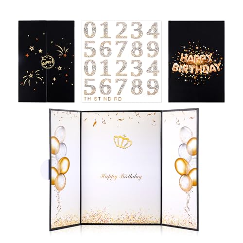 Libro de Firmas de Cumpleaños, Libro de Visitas de Cumpleaños con Pegatinas de Números Libro de...