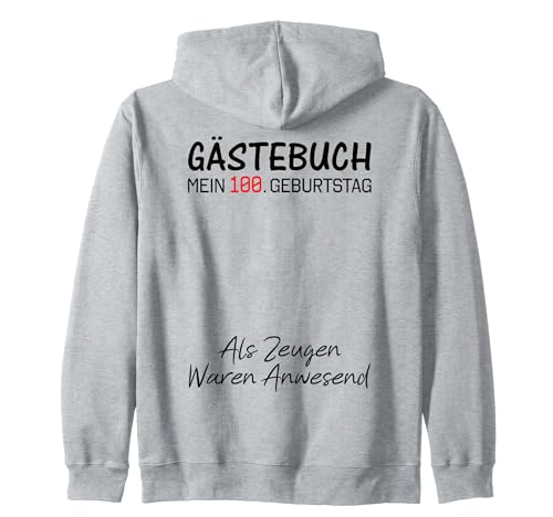Gästebuch Mein 100. Geburtstag Libro de visitas Firma Sudadera con Capucha