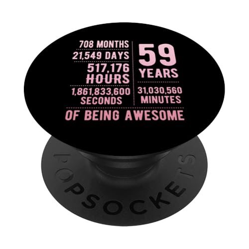 59 Cumpleaños Hombres Mujeres Divertido 59 Años PopSockets PopGrip Adhesivo