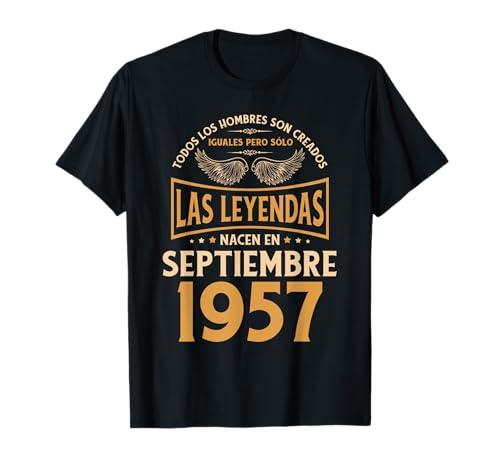Cumpleaños Hombre Regalos Las Leyendas Septiembre 1957 Camiseta