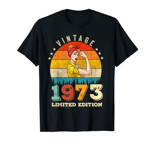 50 Cumpleaños 1973 Edición Limitada Vintage 50 Años Mujer Camiseta