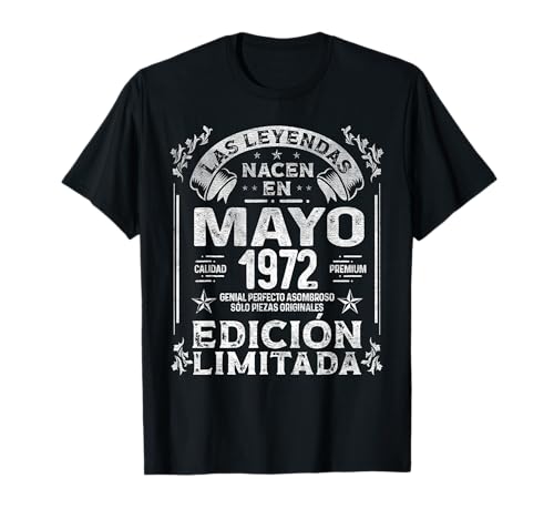 Las Leyendas nacen en Mayo de 1972 - 54 Años Cumpleaños Camiseta