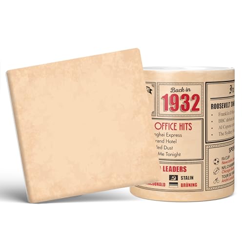Mug Monster - Regalo de 93 cumpleaños – Taza de regreso a 1932, regalo para hombres y mujeres,...
