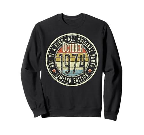 Edición Limitada Retro de Octubre de 1974 para 51 cumpleaños Sudadera