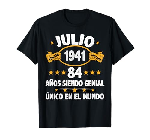 Julio 1941 84 Años Hombre Cumpleaños Regalo Julio 1941 Camiseta