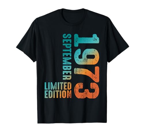 1973 Edición Limitada Septiembre 1973 Año 1973 Retro 1973 Camiseta