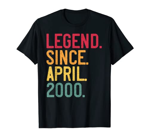 Leyenda desde abril 2000 22 cumpleaños 22 años Camiseta