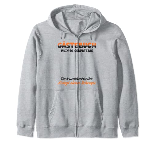 Libro de visitas para firmar 40 cumpleaños Sudadera con Capucha