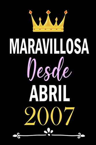 Maravilloso desde Abril 2007: cuaderno cumpleaños, regalos de cumpleaños para niños, niñas, 14...