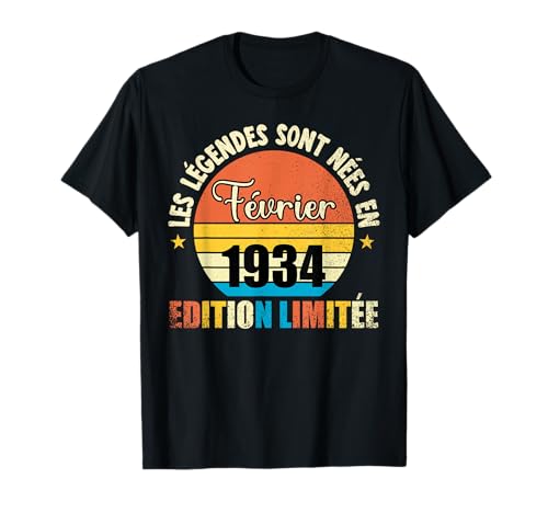 Las Legendes Nacieron En Febrero 1934 89 Cumpleaños Camiseta