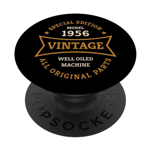 70 cumpleaños Nacido en 1956 Diseño Vintage 70 años PopSockets PopGrip Adhesivo