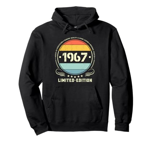 Vintage 1967 Edición Limitada 1967 Camisetas de cumpleaños Sudadera con Capucha