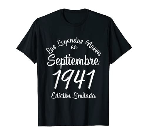 Las Leyendas nacen en Septiembre de 1941 Regalo de 80 años Camiseta