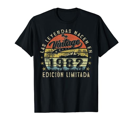 Las Leyendas Nacen En Vintage 1982 41 Cumpleaños Camiseta