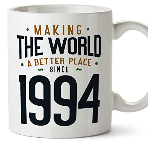 MUGFFINS Tazas 1994 Cumpleaños - En Inglés - Making the World a Better Place - 11 oz / 330 ml -...