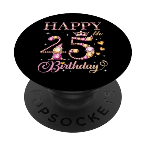 Feliz cumpleaños 45 años 45 años Hombres Mujeres Fiesta de cumpleaños PopSockets PopGrip...