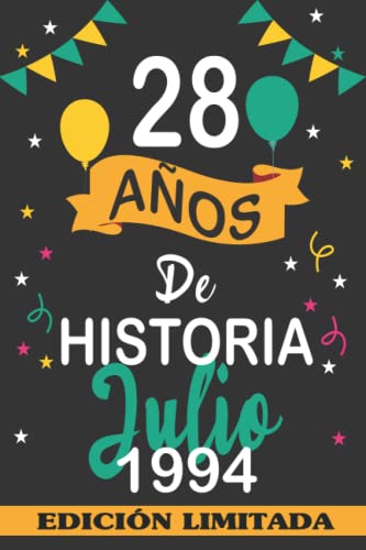 28 Años De Historia Julio 1994: 28 años. Libro de visitas, cuaderno, 110 páginas de...