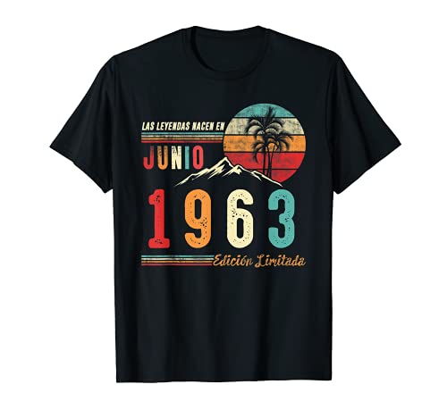 Las Leyendas Nacen en Junio 1963 59 cumpleaños Hombre Regalo Camiseta