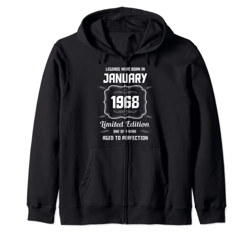 Feliz Cumpleaños Enero 1968 Sudadera con Capucha