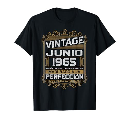 Junio 1965 Vintage Regalo 60 Años Cumpleaños Hombre Camiseta