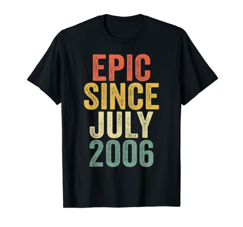 Epic Since July 2006 - Camiseta para regalo de 15 cumpleaños Camiseta