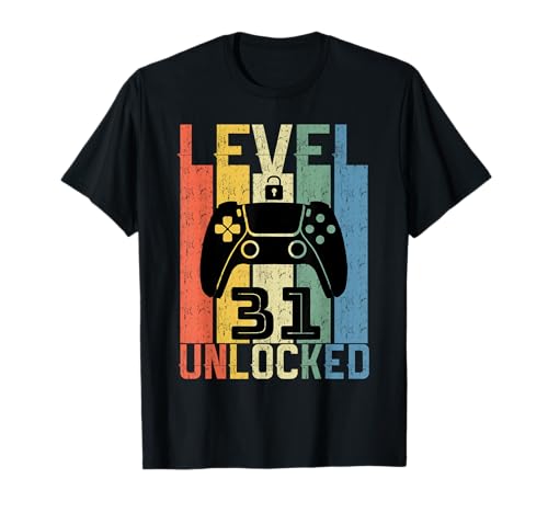 31 Años Cumpleaños Regalo gamer shirt level 31 unlocked Camiseta