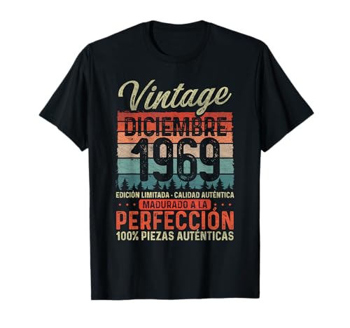 Diciembre 1969 Vintage Regalo 57 Años Cumpleaños Hombre Camiseta