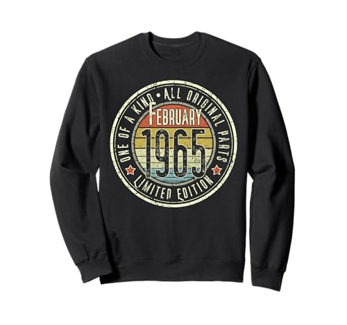 60 Cumpleaños Vintage Febrero 1965 Retro Edición Limitada Sudadera