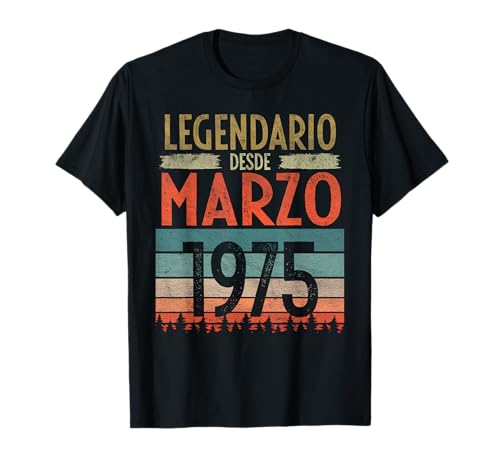 Marzo 1975 Vintage - 51 Años Regalo Cumpleaños Hombre Camiseta