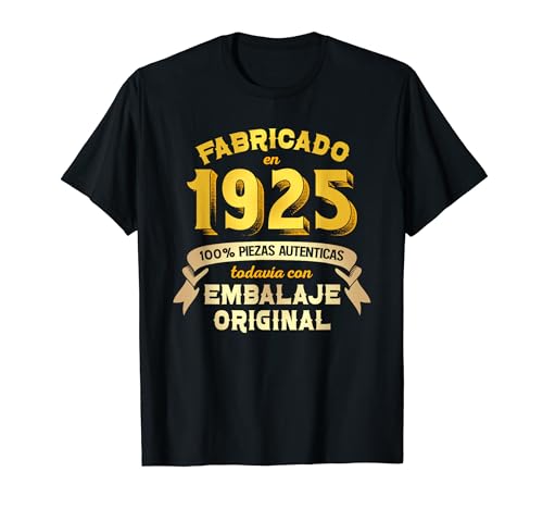 Funny 99-Year-Old Fabricado en 1925 99 cumpleaños en español Camiseta