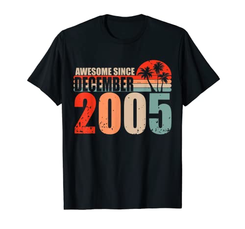 Impresionante desde diciembre de 2005 Vintage 05 Cumpleaños Camiseta
