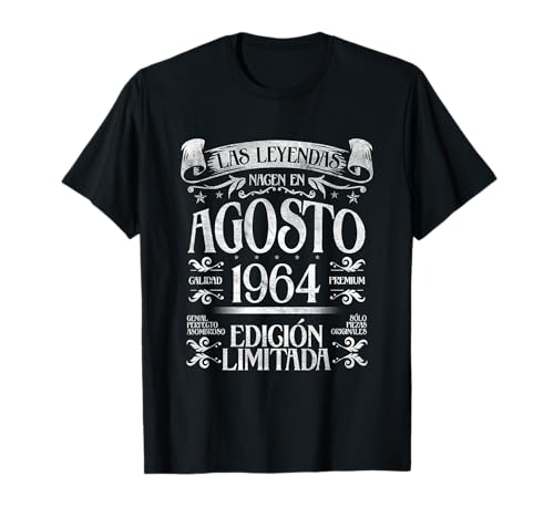 Las Leyendas nacen en Agosto de 1964 - 60 Años Cumpleaños Camiseta