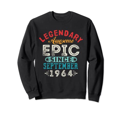 Septiembre 1964 Fiesta de cumpleaños Vintage Regalos para 55 años Sudadera