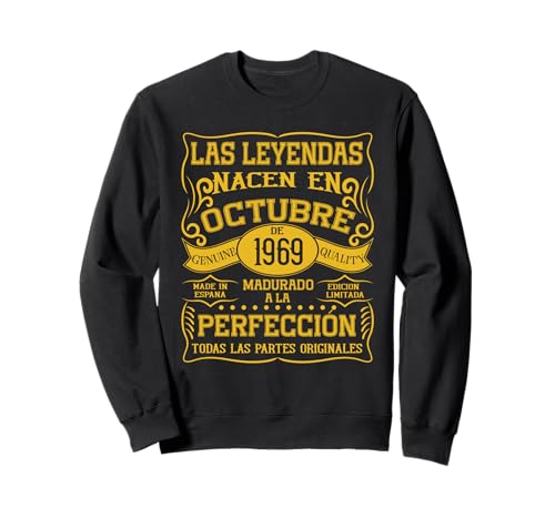 56 años Cumpleaños Las Leyendas Nacen en Octubre de 1969 Sudadera