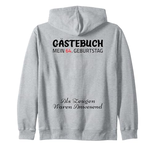 Gästebuch Mein 64. Geburtstag Libro de visitas Firma Sudadera con Capucha