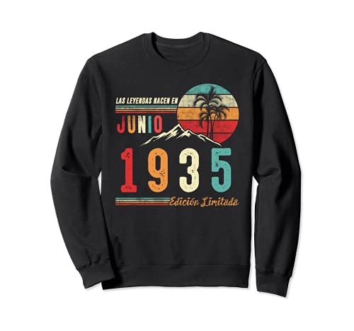 Las Leyendas Nacen en Junio 1935 87 cumpleaños Hombre Regalo Sudadera