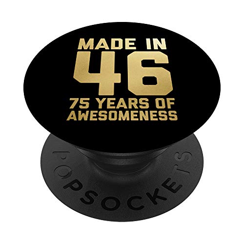 Regalo de 75 cumpleaños Hombre Mujer Edad 75 años Abuelo PopSockets PopGrip: Agarre intercambiable...