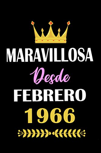 Maravillosa desde Febrero 1966: cuaderno de cumpleaños, regalos de cumpleaños para hombres,...